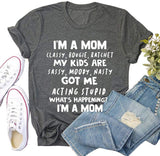 I'm A Mom Classy Bougie Ratchet My Kids are Sassy Moody Nasty T-Shirt for Women