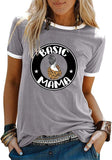Women Basic Mama T-Shirt Mom Gift