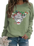 Damen Süßes Kuh Sweatshirt Kuhliebhaber Shirt