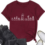 Hunde und Pflanzen Tees Frauen Pflanzen Liebhaber Shirt Hund Liebhaber T-Shirt