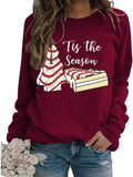 Women TitleTis The Season Christmas Tree Sweatshirt Sandwich Shirt
