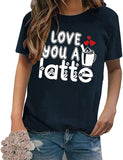 T-shirt pour femme, je t'aime, un latte, Be Mine, pour la saint-valentin