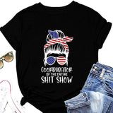 Women Coordinator of The Entire Shit Show Shirt Funny Mom T-Shirt