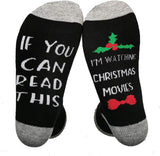 Frauen, wenn Sie dies lesen können, schaue ich Weihnachtsfilme. Lustige Socken