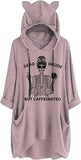 Dead Inside But Caféine Tournesol Femmes Sweat à capuche à manches longues Tête de mort Chemise pour femme