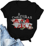 Damen Frohe Weihnachten Gnomes T-Shirt Weihnachtsshirt für die Familie