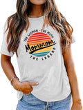 Vintage Mommom Tees Women The Woman The Myth The Legend Funny Mommom T-Shirt