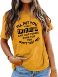 Funny Mom Shirts for Women I'll Put You in The Trunk Don?t Test Me Graphic Tees