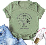 Women Save The Bees Plant More Trees Clean The Seas T-Shirt