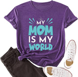 Cadeau pour maman t-shirts femmes ma maman est ma chemise de fête des mères mondiale