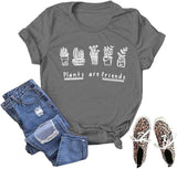 Women Plants are Friends T-Shirt Plant Graphic Shirt