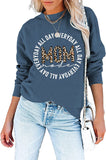Mom Mode Shirt for Women All Day Everyday Mom Mode Long Sleeve Sweatshirt