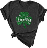 Damen T-Shirt mit Kleeblatt-Motiv, St. Patrick's Day