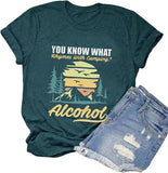 You Know What Rhymes with Camping Alcohol T-Shirt for Women
