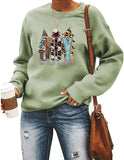 Sweat-shirt graphique Joy To The World pour femmes, chemise de noël à carreaux Buffalo
