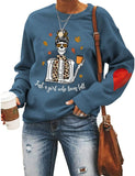 Women Mom Skull Sweatshirt Just A Girl Who Loves Fall Shirt