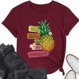 Damen T-Shirt mit Ananas-Motiv, für den Sommer, „My Life is So Sweet“, T-Shirt