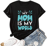 Cadeau pour maman t-shirts femmes ma maman est ma chemise de fête des mères mondiale