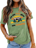 Damen All The Cool Girls are Camping T-Shirt Camping Shirt Camper Shirt für Frauen