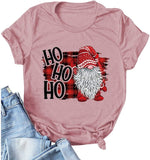 Women HO HO HO Santa Christmas T-Shirt