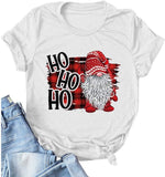 Women HO HO HO Santa Christmas T-Shirt