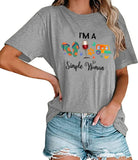 Frauen Ich bin eine einfache Frau T-Shirt Campers Life Shirt