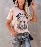 Women Mama Bear T-Shirt Hollow Out Mama Bear Shirt