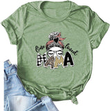 Femme One Loved Mama T-Shirt Buffalo Plaid &amp; Leopard Mama Shirt