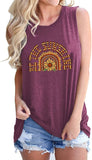 Damen Tank Top „Be The Sunshine“ mit Sonnenblumen-Print