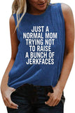 Femmes juste une maman normale essayant de ne pas élever un tas de Jerkfaces T-Shirt drôle maman chemise graphique