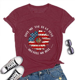 Women Hippie American Flag Sunflower T-Shirt Give Me The Beat Boys and Free My Soul Shirt