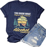 You Know What Rhymes with Camping Alcohol T-Shirt for Women