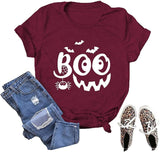 Femmes Boo T-Shirt Trick or Treat chemise drôle Halloween T-Shirt