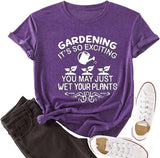 Women Gardening T-Shirt Funny Garden Shirt Plant Graphic Shirt
