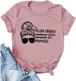 Damen Momlife T-Shirt mit Aufschrift „Ich bin nicht betrunken, ich gebe Snacks raus und schreie den Arsch“