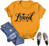 Damen T-Shirt mit Aufdruck „Liebe ist das Beste“