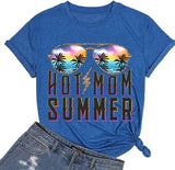 Hot Mom Summer Tee Women Funny Mom T-Shirt
