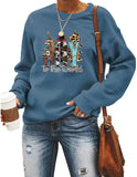 Sweat-shirt graphique Joy To The World pour femmes, chemise de noël à carreaux Buffalo