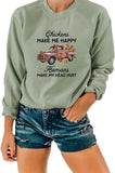 Funny Chicken Shirt Women Chickens Make Me Happy Humans Make My Head Hurt Sweatshirt