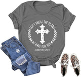 Christliches T-Shirt für Frauen mit der Aufschrift „Ich kenne die Pläne, die ich für dich habe“