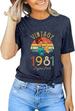 Women Vintage 1981 T-Shirt 40th Birthday Gift Birthday Shirt