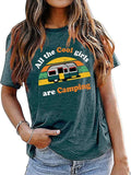 Damen All The Cool Girls are Camping T-Shirt Camping Shirt Camper Shirt für Frauen