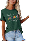 Femmes bateau vagues rayons de soleil lac jours mode T-Shirt rayons de soleil chemise