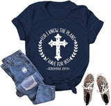Christliches T-Shirt für Frauen mit der Aufschrift „Ich kenne die Pläne, die ich für dich habe“