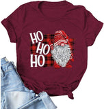 Women HO HO HO Santa Christmas T-Shirt