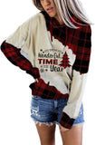Sweat à capuche à manches longues pour femmes, sweat-shirt de noël à carreaux Buffalo, c'est la période la plus merveilleuse de l'année