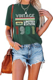 T-Shirt Vintage pour femmes, édition limitée, cadeau d'anniversaire, 1981