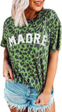 Damen Madre Leopard T-Shirt Mama Shirt