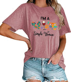 Frauen Ich bin eine einfache Frau T-Shirt Campers Life Shirt