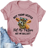 T-Shirt femme génisse, pas mon pâturage, pas mes conneries, chemise drôle